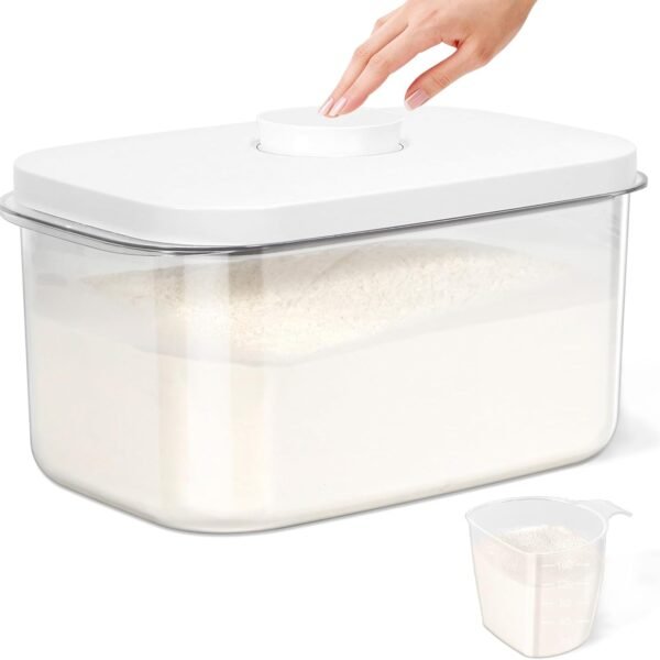 12lb Airtight Rice & Pet Food Container, 6.34 Qt, Pop-Up Lid