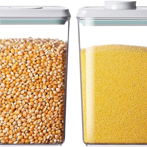 2-Pack 2.9Qt Airtight Pop Containers with One-Button Lids
